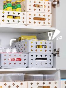 Foldable Plastic Storage Box Desktop Organizer Cosmetic Rack Office Student Dormitory Basket Square Shape Japanese Style