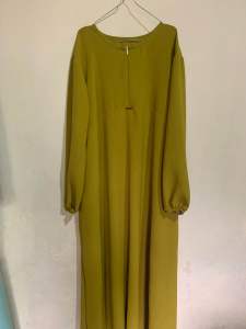 Gamis abaya Polos bahan crinkel
