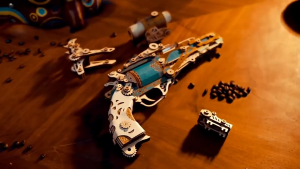 HowCat Steampunk Revolver Accessories Kits DIY Wooden Puzzle (S933) 3D Wooden & Paper Puzzle