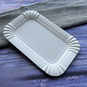 Thickened Disposable Paper Plate round Shape Rectangular Shape Cake Tasting Dinnerware Biodegradable Eco-Friendly Tableware