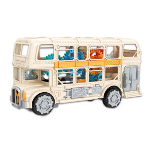 CONUSEA | Kids Electric Bus Model with Lights Sound Gear Double-decker Simulated Sightseeing Bus Vehicle Toy Diecast Car Boys Xmas Gifts
