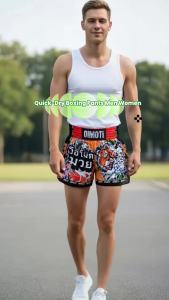 ONE Fitness Nam Nhanh Khô Co Giãn Quần Short Thể Thao Thông Thường Võ Thuật Quyền Anh Đấu Vật Quần Tập Polyester Đan Quần Boxer