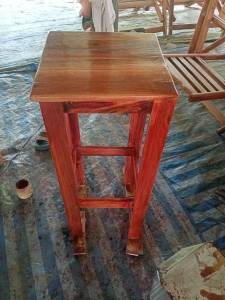 🔥เก้าอี้ไม้บาร์ไม้ทรงสูงายไม่ธรรมชาติเคลือบเงาแข็งแรงทนทานทำจากไม้เนื้อแข็งกฐินณรงค์อายุการใช้งานนานคุ้มค่า