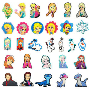 Mesuca | Mesuca 29Pcs Set New Frozen PVC Shoe Charms Detachable Garden Hole Shoe Decor Cartoon Elsa Anna DIY Accessories Ornaments