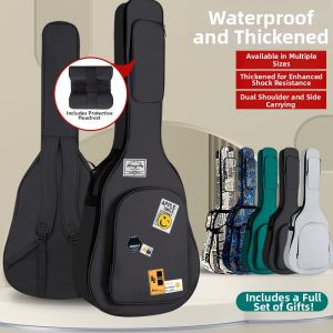 Thickened Waterproof Guitar Case for 39 Inch Acoustic Classical Guitar Backpack Guitar Bag Box Instrument Protective Cover