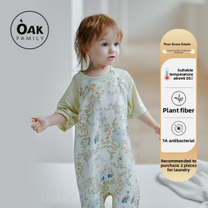 OAK FAMILY | Oak Family Baby Sleep Bag One-Piece Summer Anti-Jump Suit Child Kick-Free Quilt Breathable Comfortable Eco-Friendly Regenerative Fiber