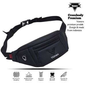 Vioners Tas Selempang  Terbaru Waterproof Waistbag Pria Wanita Keren Premium