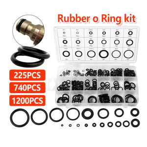 【Ready Stock】Rubber O Ring 225/740/1200PCS Set Hydraulic Plumbing Gasket 橡胶O型圈