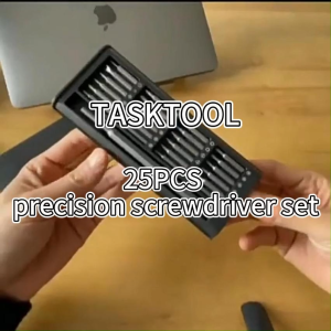 TASKTOOL 25 In 1 Precision Screwdriver Set Detachable Magnetic Bits With Storage Box Portable Mini Screwdriver For Repair Mobile Phone PC Laptops Tablet Watch
