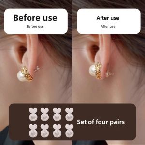 Silicone Burger Earplugs Anti-Loss Super Tight Support Ear Hoops Post-Ear Fixed Buckle Back Cap Fashion Jewelry Accessories