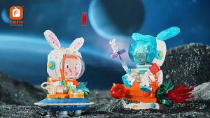 เล่นบล็อคก่อสร้าง การ์ตูน เกมสมอง ของเล่นเด็ก ชุดของขวัญเด็กผู้หญิง