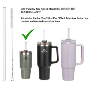 Suitable for Stanley insulated cup strawsstainless steel Tritan glassstraw