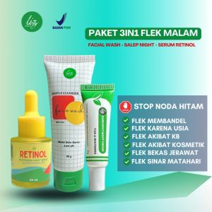 AMPUH!! Paket 3in1 Elzet Skincare Flek Hitam Cream Pemutih Kulit Wajah  Kusam Cream Pemutih Kulit Wajah Kinclong Bening BPOM ORIGINAL
