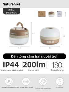 NatureHike | Naturehike Đèn Cắm Trại Di Động Đèn Pin IP44 Đèn Lều Từ Tính Chống Nước Với 5 Hiệu Ứng Ánh Sáng Công Cụ Đi Bộ Đường Dài Ngoài Trời