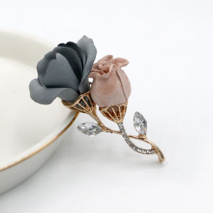 Elegant Simple Floral Brooch Pin Womens Decorative Fashionable Creative Large Atmosphere Neckpin Trendy Accessory
