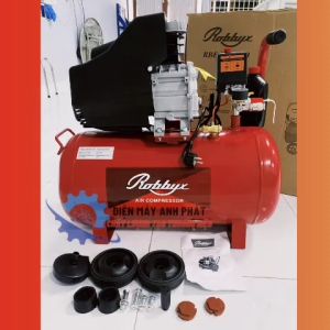 Máy nén khí máy bơm hơi có dầu bình 50L motor nhôm mạ đồng CS2.5HP tốc độ 2850V/phút Hiệu Robbyx RBE C310/50L