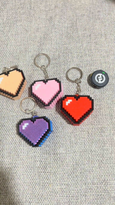 CLICKWORK SERIES Pixel Heart Fidget Keychain PixelWorks Clicky Stress Relief