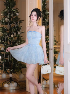 Lace Embroidery Off-the-Shoulder Luxury Party Dress