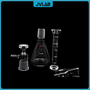 Micro Reagent Filtration Apparatus Glass Sand Core Vacuum Filter Unit Device with Filter Cup 25 mL Receive Bottle 250mL