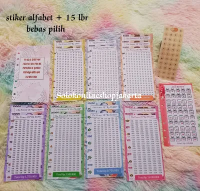 Money Saving Challenge | Kertas Binder A6 Bebas Pilih