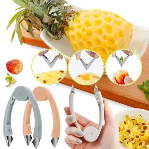Multifunctional Pineapple Core Slicer Stainless Steel Strawberry Peeler Fruit Peeler Slicer Cutter Home Kitchen Accessories