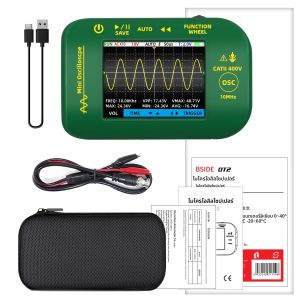 BSIDE Handheld Digital Oscilloscope OT2 Mini 10MHz 48MSa/s 2-in-1 สัญญาณอิเล็กทรอนิกส์ซ่อมเครื่องมือเครื่องทดสอบกราฟิก