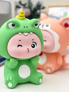 Creative 2024 Kids Savings Bank New Year Festival Gift Large Capacity Anti-Fall Cartoon Piggy Bank Durable Phthalate Free