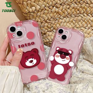 Disney Cute Cartoon Lotso Winnie the Pooh 3D Wave Border Phone Casing Soft Back Cover For Apple iPhone 15 Pro Max 15 Plus iPhone 14 Pro Max iPhone 13 Pro Max iPhone 12 Pro Max iPhone 11 Pro Max XS Max XR 7 Plus 8 Plus 6 Plus 6S Plus