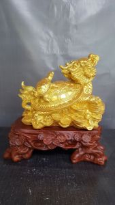 Tượng Rùa đầu Rồng Long Quy phong thủy cao 28cm.