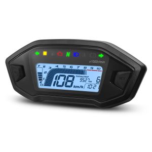 Universal Motorcycle Speedometer Digital Panel Meter Display Tachometer Speed Odometer Fuel Level Water Temp for 24 Cylinder