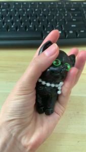 Cute Squishy Black Cat Squeeze Toy Cartoon Decompress Cat Toy Soft Jelly Feel Squeeze Toy X-mas Anti-Anxiety Gifts Squeeze Toys
