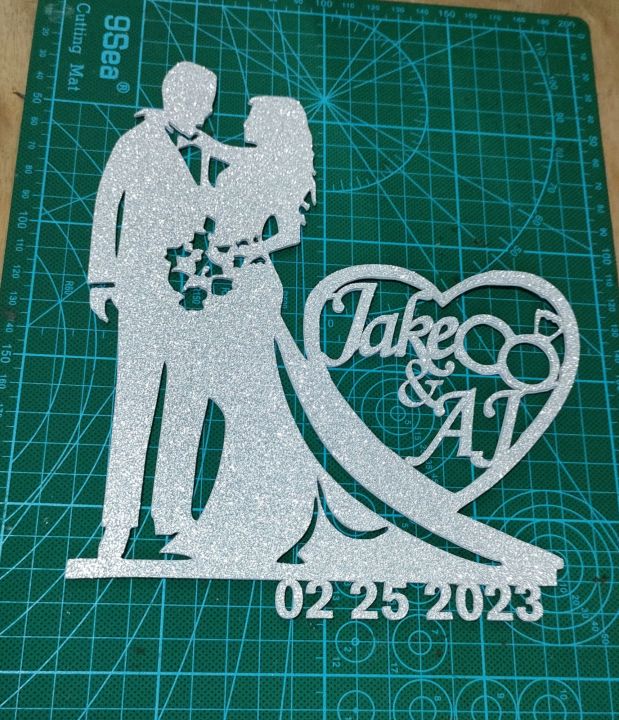 Customized Wedding Cake Topper Cardstock Bg 08 Lazada Ph