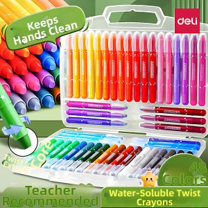 deli | Washable Safe Rotating Crayons 48 Colors