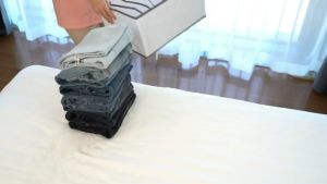 1 Pc 7 Grids Washable Wardrobe Clothes Organizer Jeans Compartment Storage Box Foldable Closet Drawer Organizer Clothes Drawer