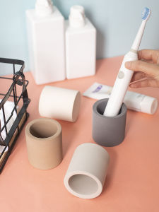 Electric Toothbrush Holder Algae Soil Absorbent Base Bathroom Toothpaste Toothbrush Storage Rack Japanese Style Organizer