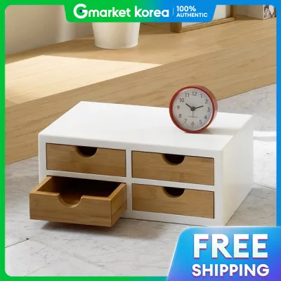 Tủ ngăn kéo mini 4 ngăn bằng gỗ tự nhiên