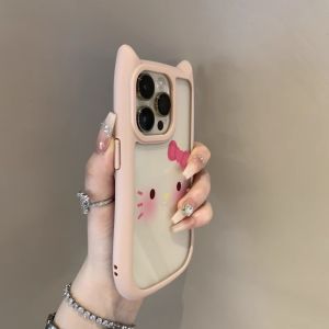 เคสโทรศัพท์มือถือลายการ์ตูนน่ารักพร้อมโบว์ผีเสื้อสำหรับ Apple 17Promax 16Pro 15pm 14 สร้างสรรค์ 13 สำหรับสาวๆ ป้องกันการตกหล่น