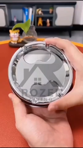 ROZEL Asbak Putar Tutup / Asbak Portable Rotation Enclosed / Asbak Rokok Stainless Steel Tebal