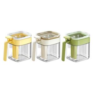 MODERN SWEETHOME | Spoon-separated Glass Seasoning Bottle Sealed Storage Container