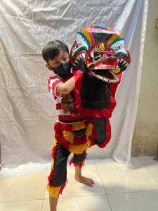 Stelan Baju Reog Full Embong & Barongan Caplokan Spon Mainan Anak Kemul Panjang Lebar Tinggal Pakai dan Perntas