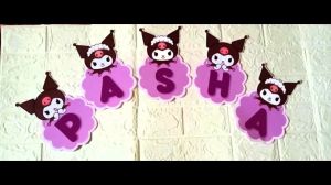 Bunting flag / banner Mermaid dinosaurus animal zoo Minnie Sofia request nama / tulisan