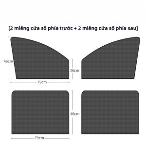 Rèm Chắn Nắng Ô Tô Lưới Từ Tính Bên Trong Cửa Sổ Lưới Từ Tính Cách Nhiệt Chống Nắng Bảo Vệ Bên Trong Xe Hơi Phụ Kiện Ô Tô