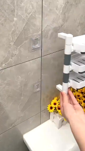 Rotating Drain Soap Holder Bathroom Rack Wall Hanging Perforated Bathroom Soap Box Holder Soap Box 2/3/4Layer