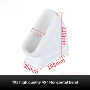 Semton Fresh Air 195x75 Top Air Supply Ventilation Square Pipe Exhaust Flat Pipe Direct Reducing Climbing Wall Bending Horizontal Bending