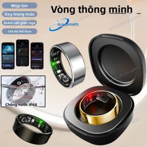 Nhẫn Thông Minh Bluetooth Dành Cho Nam & Nữ Chống Nước 5ATM Theo Dõi Nhịp Tim & Huyết Áp Thiết Bị Theo Dõi Sức Khỏe Với Chức Năng Nhắc Nhở Tin Nhắn