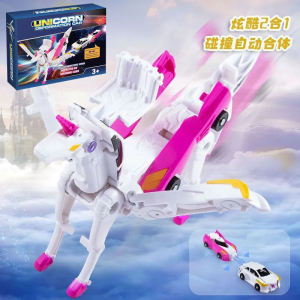 Magic Unicorn Transformer Car Children Toy Car Unicorn Deformation Car Bot