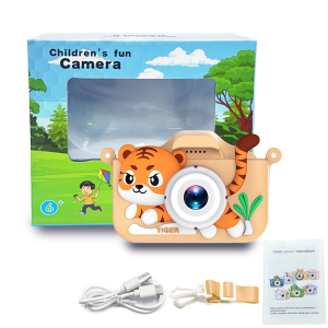 Máy Ảnh Mini Cho Trẻ Em 1080P HD Với Màn Hình 2 Inch Thiết Kế Hình Hổ Hoạt Hình Kèm Thẻ Nhớ SD Quà Sinh Nhật Cho Bé Gái & Bé Trai
