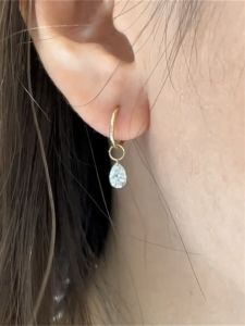 Zoozmini Thanh Lịch Bông Tai Vòng Waterdrop Thời Trang/ Phong Cách Tối Giản Đa Năng Tinh Tế Trang Sức Tai Dành Cho Nữ Hợp kim/Bạc/Mạ Vàng