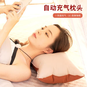 Automatic Travel Pillow Portable Outdoor Camping Inflatable Air Cushion Sleeping Bag Home Use Nap Time Saving Labor