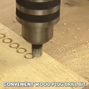 Mitch168 " 8Pcs Wood Plug Cutter Drill Bit Set Carbon Steel Titanium Coated Woodworking Chamfer Drill Bits Straight and Tapered Taper 5/8" 1/2" 3/8" 1/4" Cutting Tool